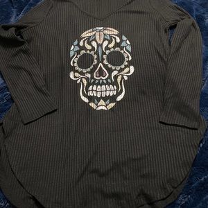Torrid Rib-Knit Skull shirt